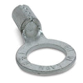 Sta-Kon Non-Insulated Ring Terminal, 8-8 AWG, 1/4 in Stud, Metallic, 25 Pack