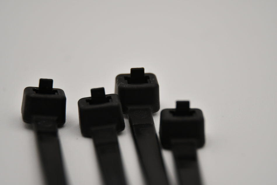 11" 50lb Black Pawl Releasable Cable Ties 100/bag Part # RT11-50-0C-.19