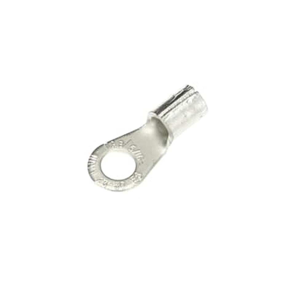 Sta-Kon Non-Insulated Ring Terminal, 6 AWG, 5/16 in Stud, Metallic, 20 Pack