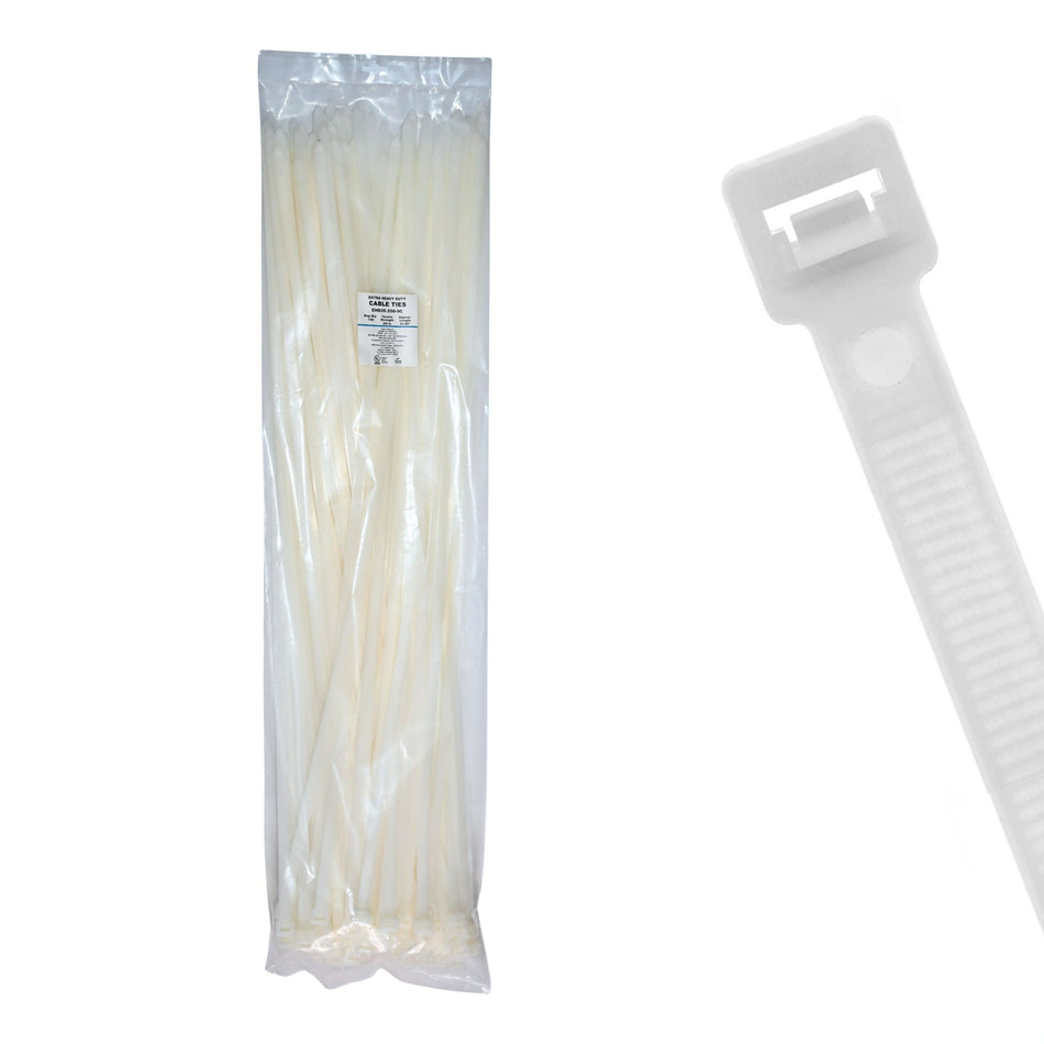 34.5" 250lb Natural Cable Ties 100/bag Part # EHD35-250-9C