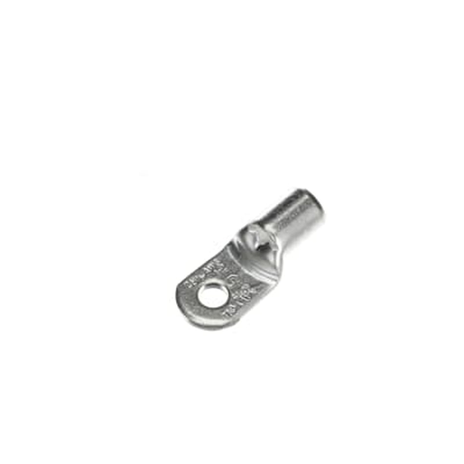 Sta-Kon Non-Insulated Ring Terminal, 2 AWG, #1 Stud, Metallic, 100 Pack