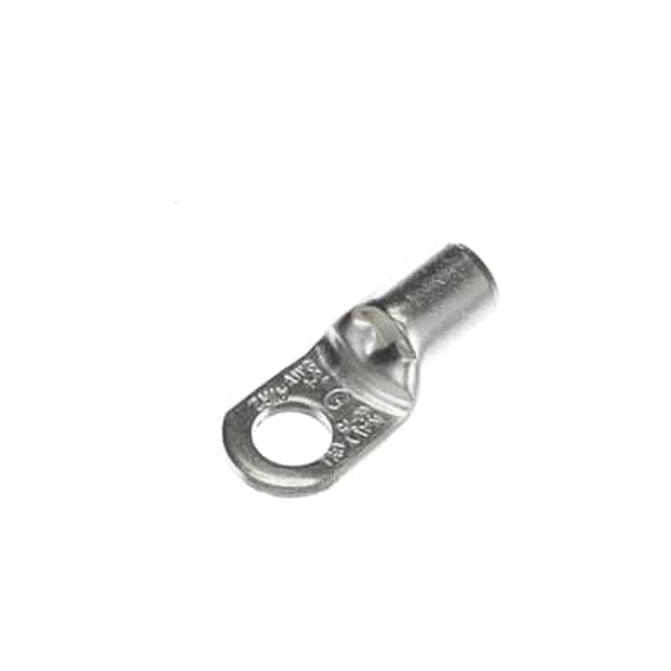 Sta-Kon Non-Insulated Ring Terminal, 2 AWG, #3 Stud, Metallic, 100 Pack