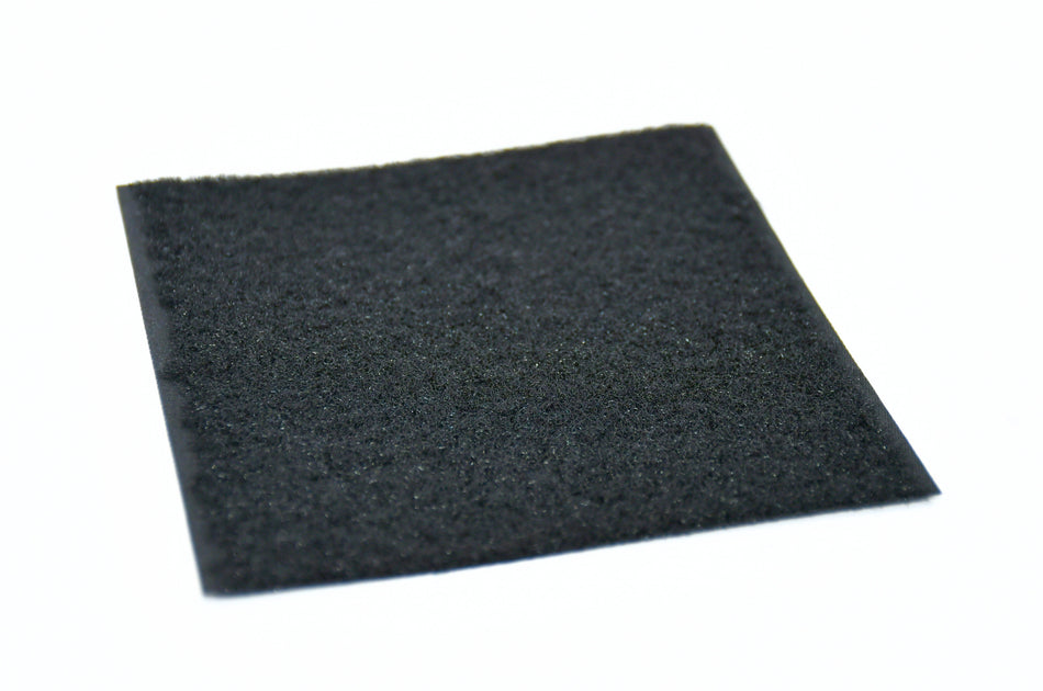 Grizzly Supply 4"x4" Black Adhesive Hook and Loop Square 2/pk