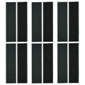 Grizzly Supply 4"x1" Black Adhesive Hook and Loop Strip 6/pk