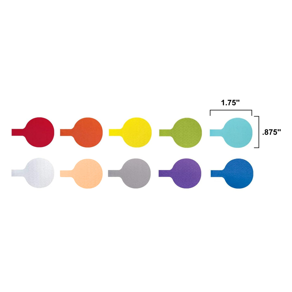 Grizzly Supply Assorted Color Circle Cable Label 10/pk