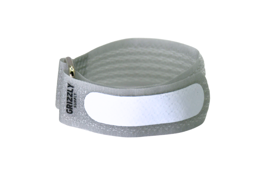 Grizzly Supply 8" Gray Hook and Loop Cinch Strap 9/pk