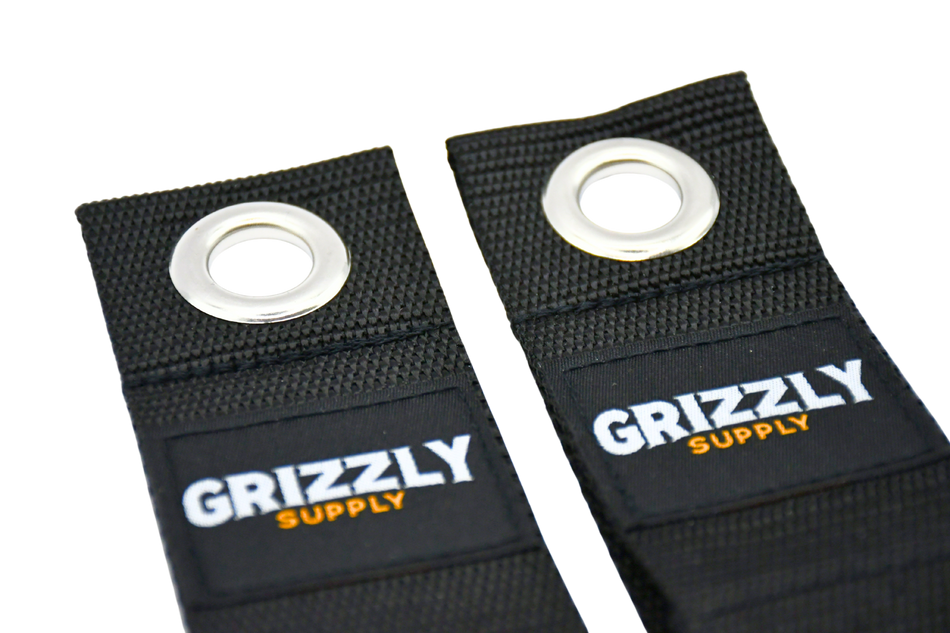 Grizzly Supply 17" Black Hook and Loop Storage Strap 2/pk