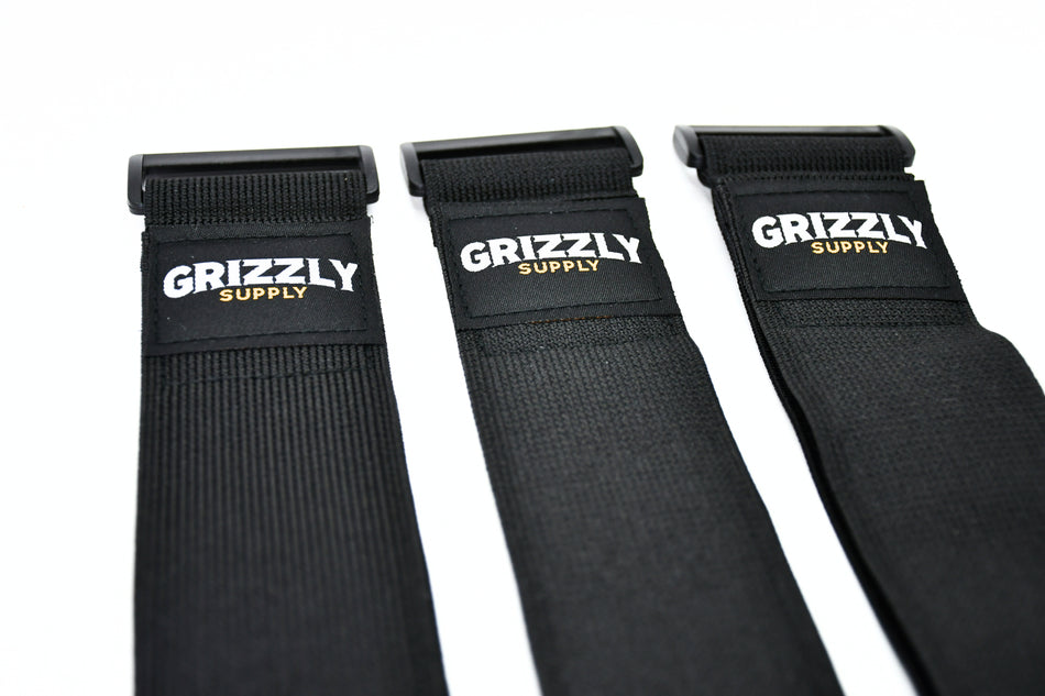Grizzly Supply 18" Black Stretch Strap 3/pk
