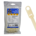 6" 40lb Natural Screw Mount Cable Tie 100/bag
