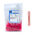 22-18 AWG Red Polyolefin Insulated Heat Shrink Butt Connectors, 100/bag
