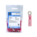 22-16 AWG Heat Shrink - Crimp & Seal #6 Stud Ring Terminal 100/Bag