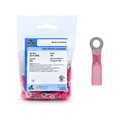 22-18 AWG Heat Shrink - Crimp & Seal #10 Stud Ring Terminal 100/Bag