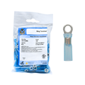 16-14 AWG Heat Shrink - Crimp & Seal #10 Stud Ring Terminal 100/Bag