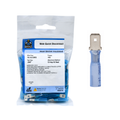 16-14 AWG Heat Shrink - Crimp & Seal .250 Male Quick Disconnect 100/Bag