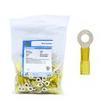 12-10 AWG Heat Shrink - Crimp & Seal 1/4" Stud Ring Terminal 100/Bag