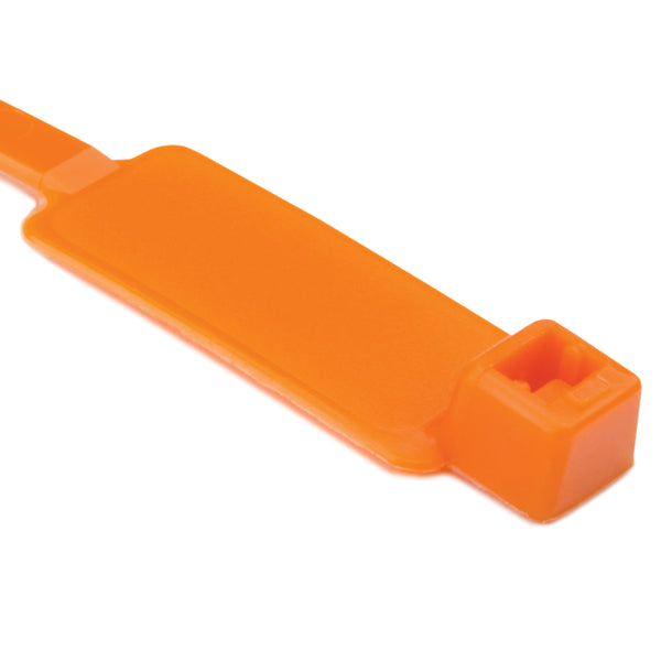 HellermannTyton T50R3M4 Standard Cable Tie, 8" Long, UL Rated, 50lb Tensile Strength, PA66, Orange, 1000/pkg