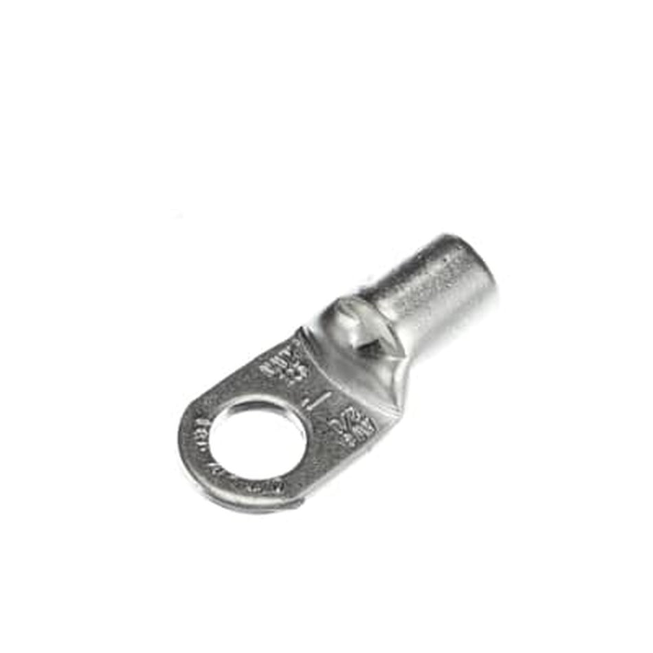 Sta-Kon Non-Insulated Ring Terminal, 1/0AN-2/0 AWG, #1 Stud, Metallic, 50 Pack