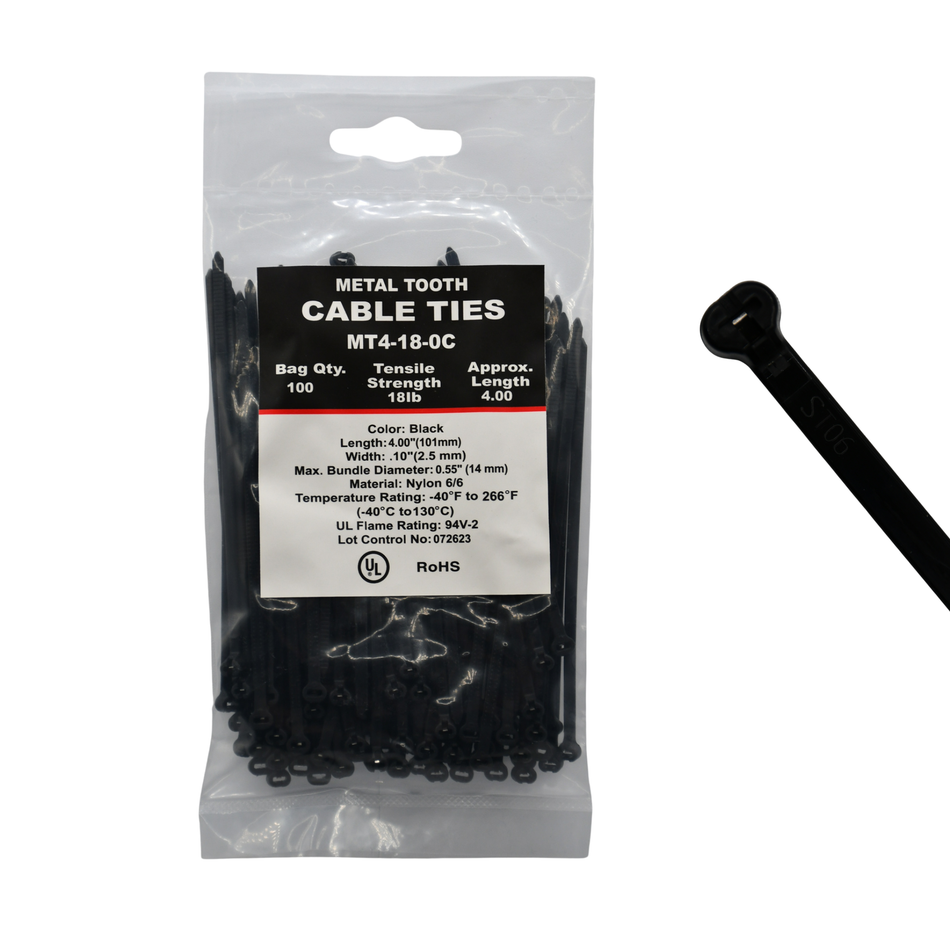 Metal Tooth Cable Ties / Zip Ties