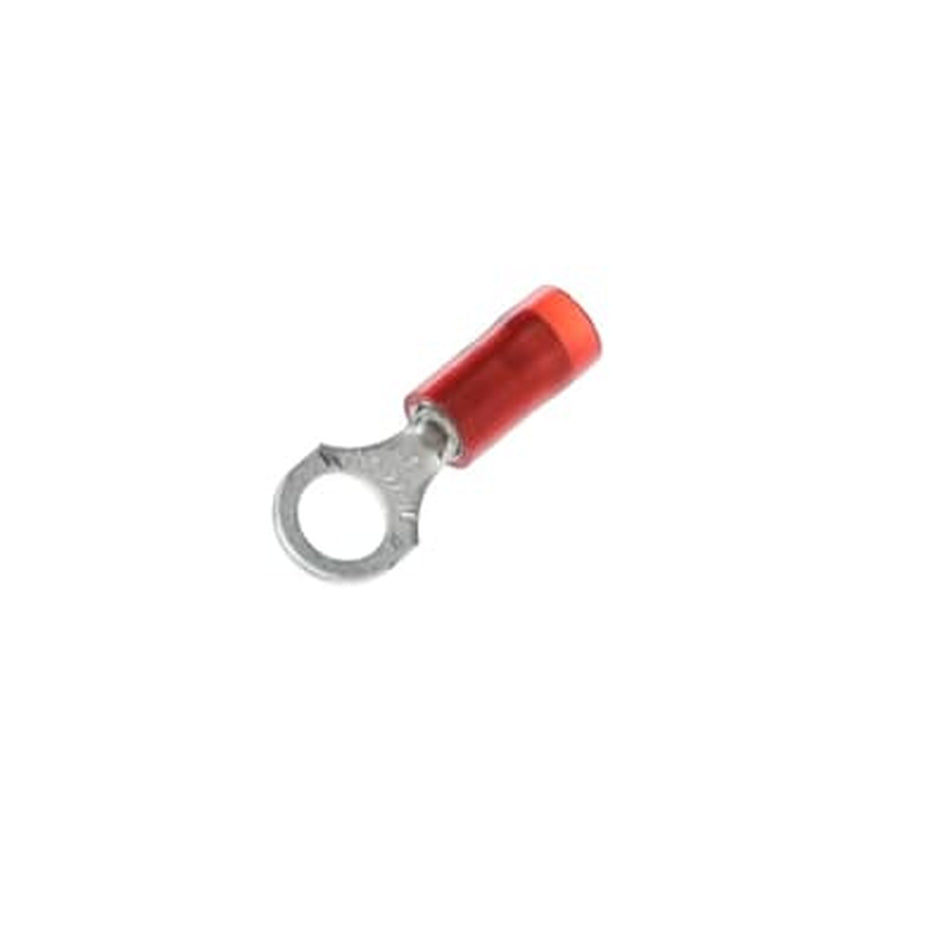 Sta-Kon Nylon Insulated Ring Terminal, 22-16 AWG, #10 Stud, Red, 100 Pack