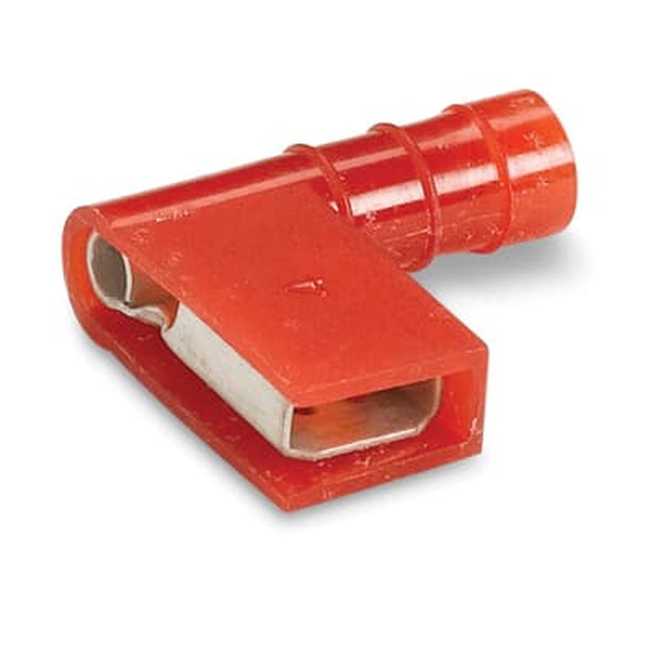 Sta-Kon Nylon Insulated Disconnect Terminal, 22-18 AWG, 0.250 in Tab, Red, 500 Pack