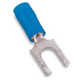 Sta-Kon Nylon Insulated Fork Terminal, 18-14 AWG, #6 Stud, Blue, 1000 Pack