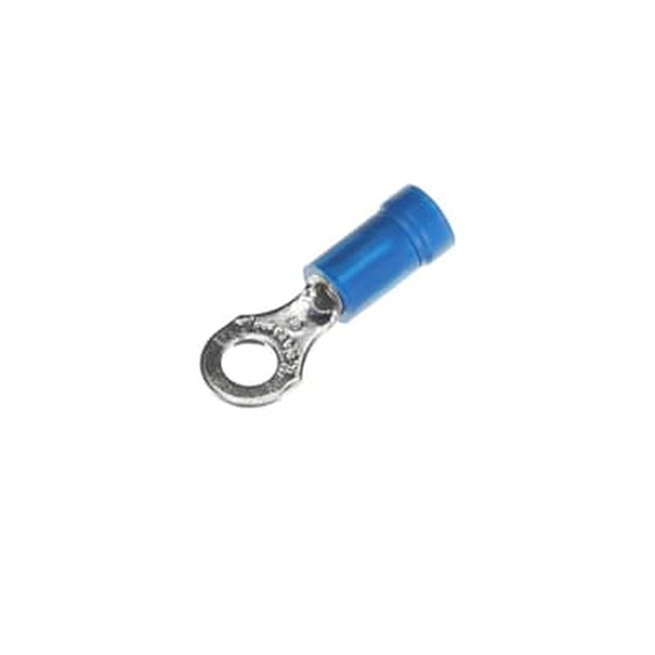 Sta-Kon Vinyl Insulated Ring Terminal, 18-14 AWG, #8 Stud, Blue, 1000 Pack