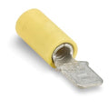 Sta-Kon Vinyl Insulated Male Tab Disconnect, 12-10 AWG, 0.250 in Tab, Yellow, 500 Pack