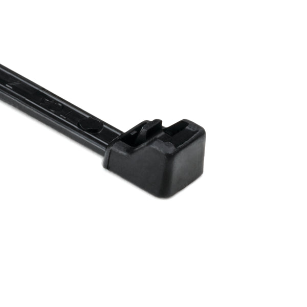 HellermannTyton T40R0M4 Standard Cable Tie, 8.3" Long, UL Rated, 40lb Tensile Strength, PA66, Black, 1000/pkg