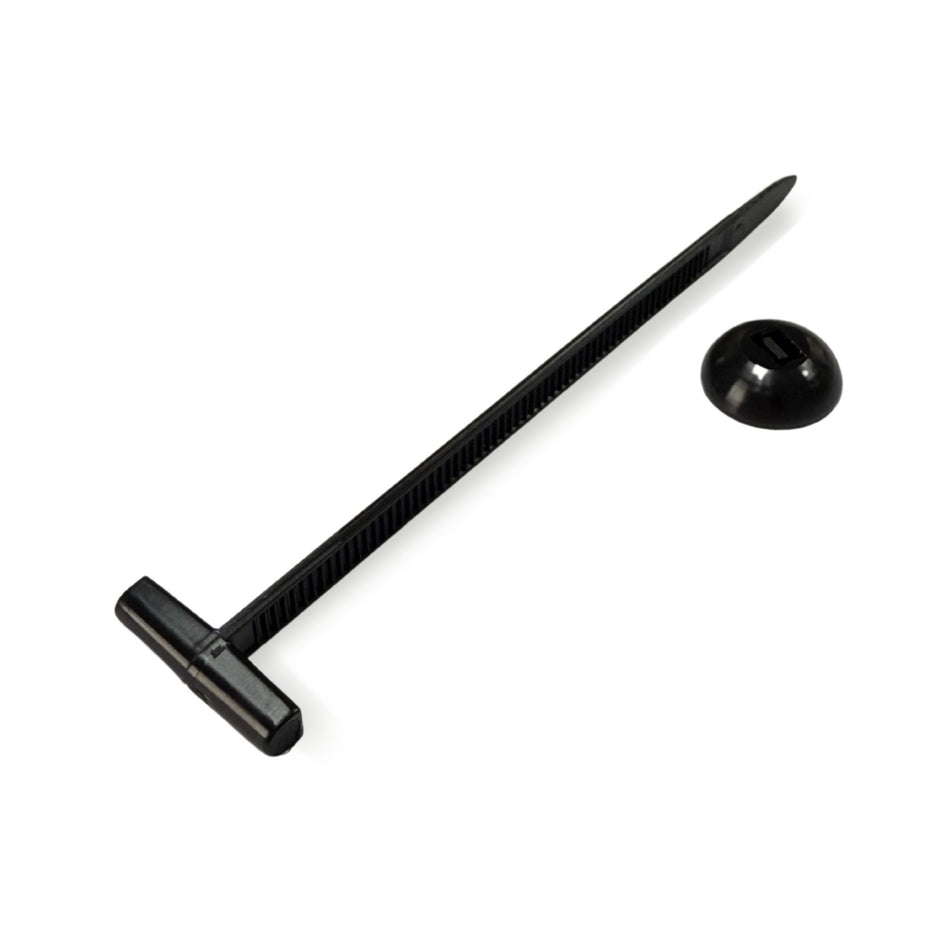 3.5" Rivet Tie Buckle Ties – 50 lb Push Mount Zip Ties (100 Pack)