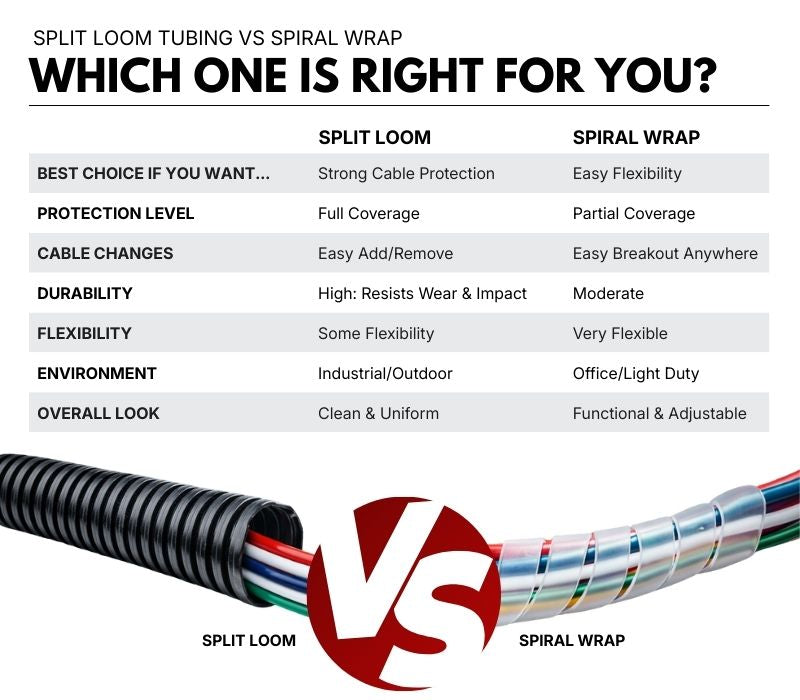 3/4" Diameter Polyethylene UV Black Split Loom Wire Tubing 100ft/Spool