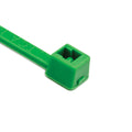 HellermannTyton 116-01815 Standard Cable Tie, 4" Long, UL Rated, 18lb Tensile Strength, PA66, Green, 100/pkg