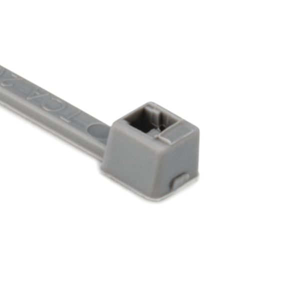 HellermannTyton T18R8M4 Standard Cable Tie, 4" Long, UL Rated, 18lb Tensile Strength, PA66, Gray, 1000/pkg