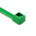 HellermannTyton T50L5M4 Standard Cable Tie, 15.35" Long, UL Rated, 50lb Tensile Strength, PA66, Green, 1000/pkg