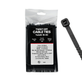 6" 18LB Black Twist To Break Cable Tie 100/Bag