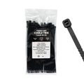 8" 50LB Black Twist To Break Cable Tie 100/Bag