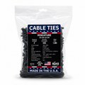 4" 18Lbs UV Black Made in USA Cable Tie 100/Bag Part#US-M4-18-0M