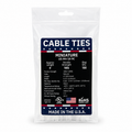 4" 18Lbs Natural Made in USA Cable Tie 100/Bag #US-M4-18-9C