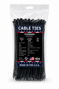 7" 50Lbs UV Black Made in USA Cable Tie 100/Bag Part#US-S7.5-50-0C