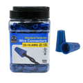 Standard Blue Screw-On Wire Connectors 22-14 AWG 500/Jar #WCS-Blue-D