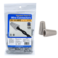 Standard Gray Screw-On Wire Connectors 22-14 AWG 100/ Bag #WCS-Gray-C