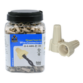 Winged Tan Screw-On Wire Connectors 22-8 AWG 500/Jar #WCW-Tan-D