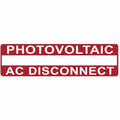 HellermannTyton 596-00650 Solar Label, Printable, PHOTOVOLTAIC AC DISCONNECT, 3.75" x 1.0", PET, Red, 50/roll