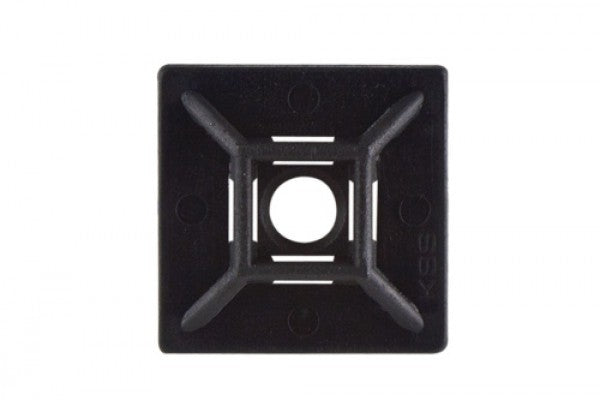 1" UV Black Adhesive Cable Tie Mounts 100/bag Part #CM100-0C