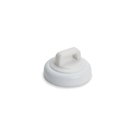 Magnetic Cable Tie Mount, Small, 0.75" Dia, Neodymium Magnet/POM/ST, 10lb Pull Force, White, 100/bg