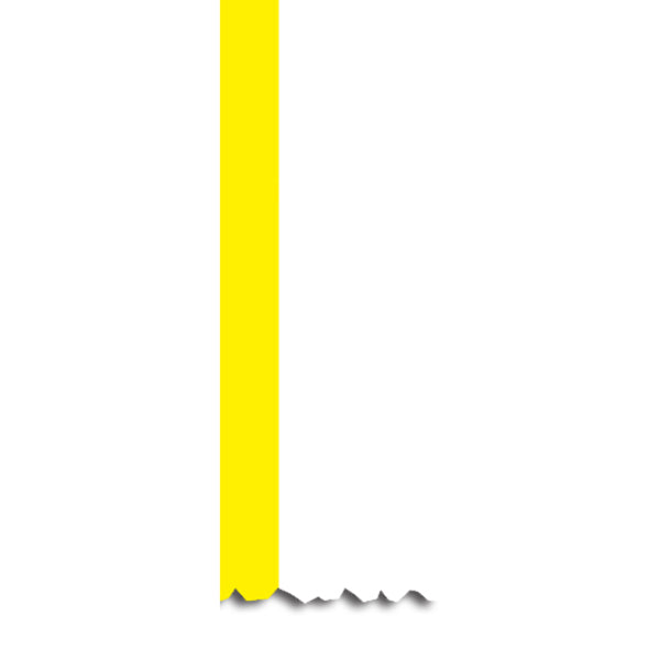 HellermannTyton 558-00334 Adhesive Labels, Banded Color Continuous Roll, 4.0" x 250', PET, Yellow/White, 250 ft/roll