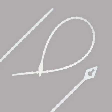 4" 18lb Natural Beaded Cable Ties 1000/bag Part # Bead-4-18-9M