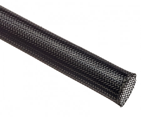 1 1/2” Black Techflex Flexo PET Expandable Braided Sleeving 40ft