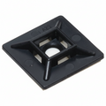 .75" Black 4-Way Adhesive Cable Mounts 100/bag