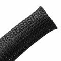 HellermannTyton 170-03209 Braided Sleeving, Expandable, .125" Dia, PA66 Monofilament, Black, 225 ft/reel