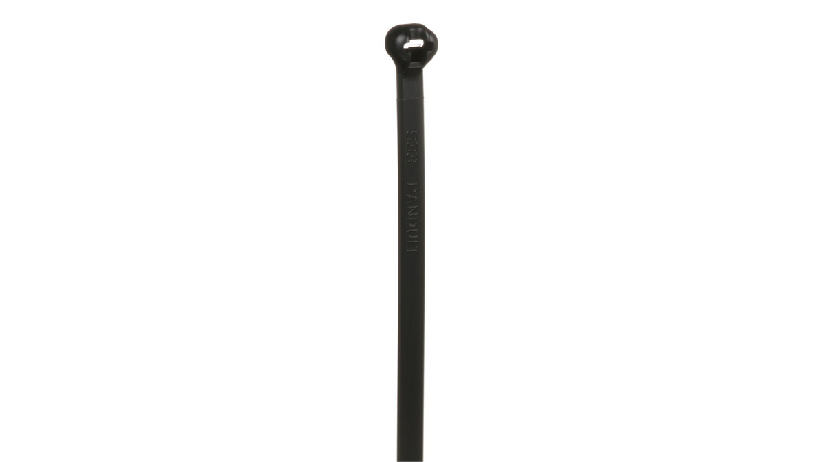 Panduit 6” 18lb. Black Heat Stabilized Dome-Top Barb Ty Cable Ties 1000/bag Part # BT1.5M-M30